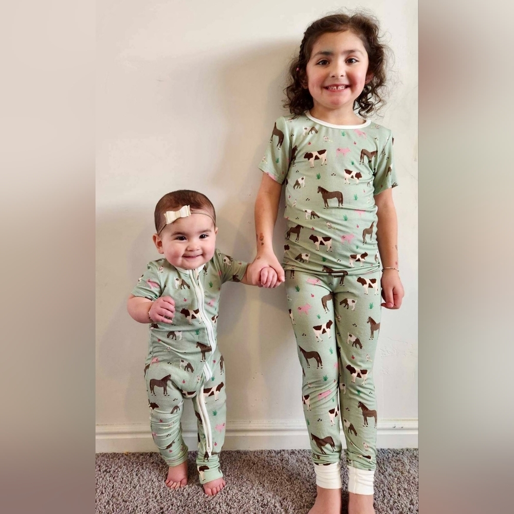 Ultra Soft Bamboo Farm Animal Pajamas Kid's 2pc